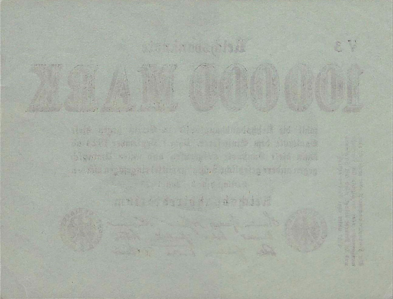 Germany 100000 1923 UNC P-91/b